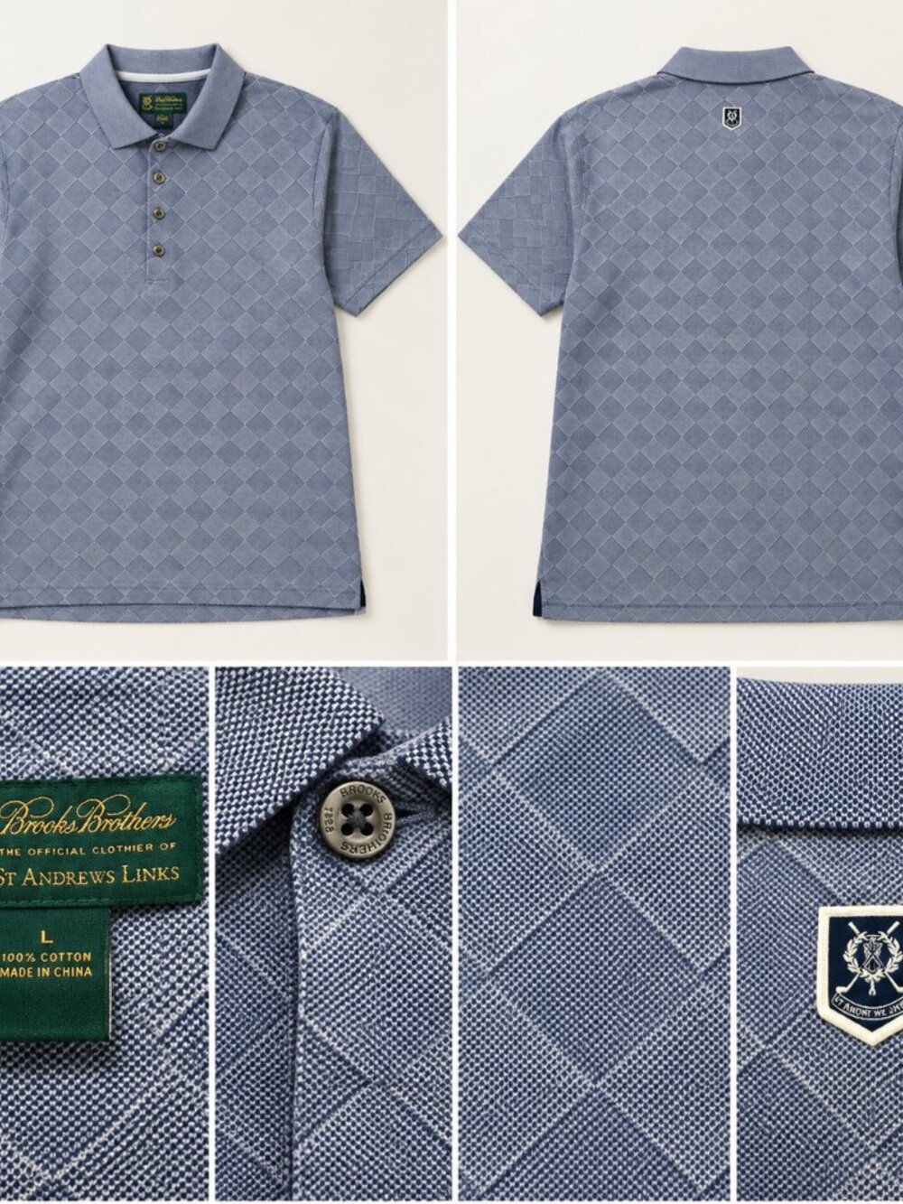 Brooks Brothers St. Andrews Links Polo, Size L